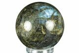 Flashy, Polished Labradorite Sphere - Great Color Play #266222-1